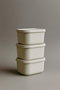 Hermia Juego de cajas de almacenamiento BU0010, 3 piezas, Ecru